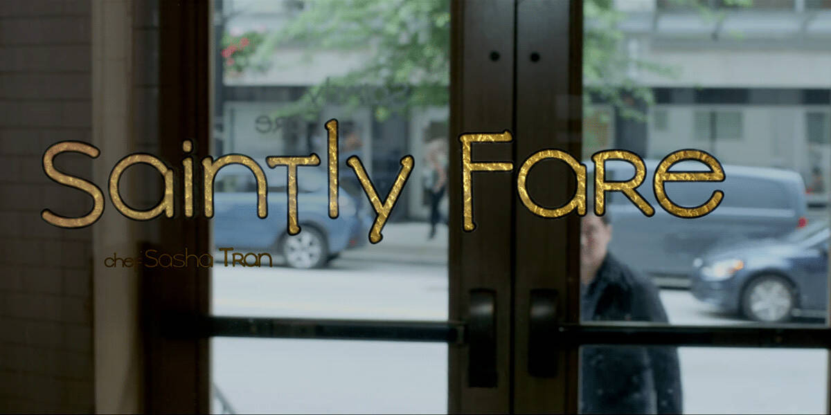 Saintly Fare logo from the movie Always Be My Maybe